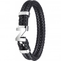 Браслет Zippo Steel Braided Leather Bracelet (20 см) купить в Новокузнецке