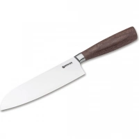 Кухонный нож Boker Core Santoku, сталь X50CrMoV15, рукоять орех купить в Новокузнецке