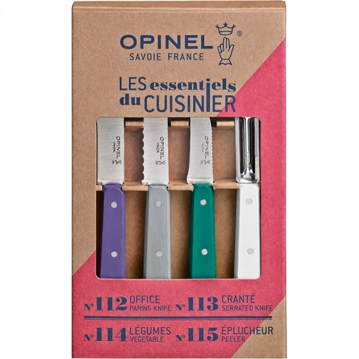 Набор ножей Opinel Les Essentiels Art deco, нержавеющая сталь, (4 шт)