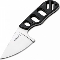 Нож с фиксированным клинком шейный Chad Los Banos Design SFB Neck, Boker Plus 02BO321, сталь 440C Satin, рукоять стеклотекстолит G10 купить в Новокузнецке