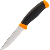 Нож с фиксированным лезвием Morakniv Companion Orange, сталь Sandvik 12C27, рукоять резина/пластик, оранжевый купить в Новокузнецке