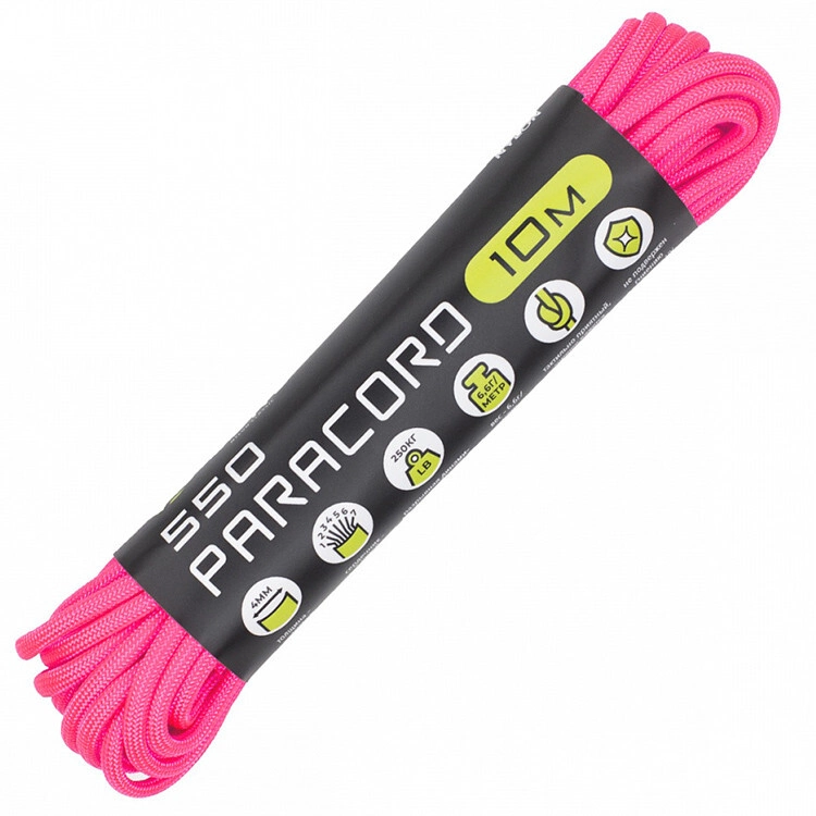 Паракорд 550 Neon Pink, 10 м