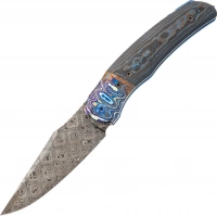 Складной нож TI-Rex Custom Assassin, сталь Balbach Damascus, рукоять Black Timascus CF купить в Новокузнецке